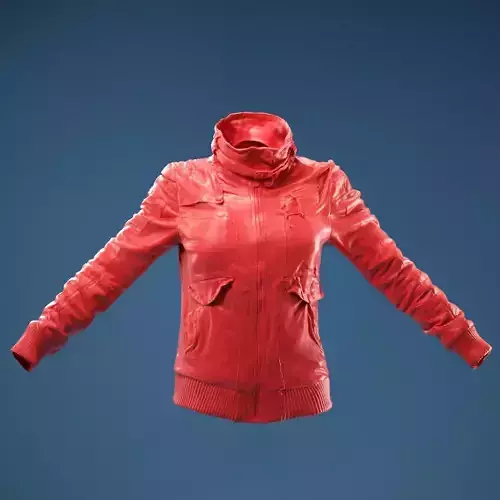 Light Brown Leather Jacket Closed