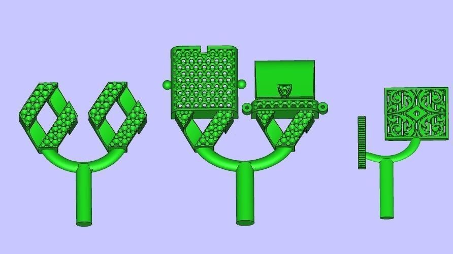 cuban chain  necklace diamond z01 3D model_17