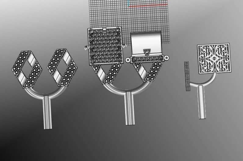 cuban chain  necklace diamond z01 3D model_16