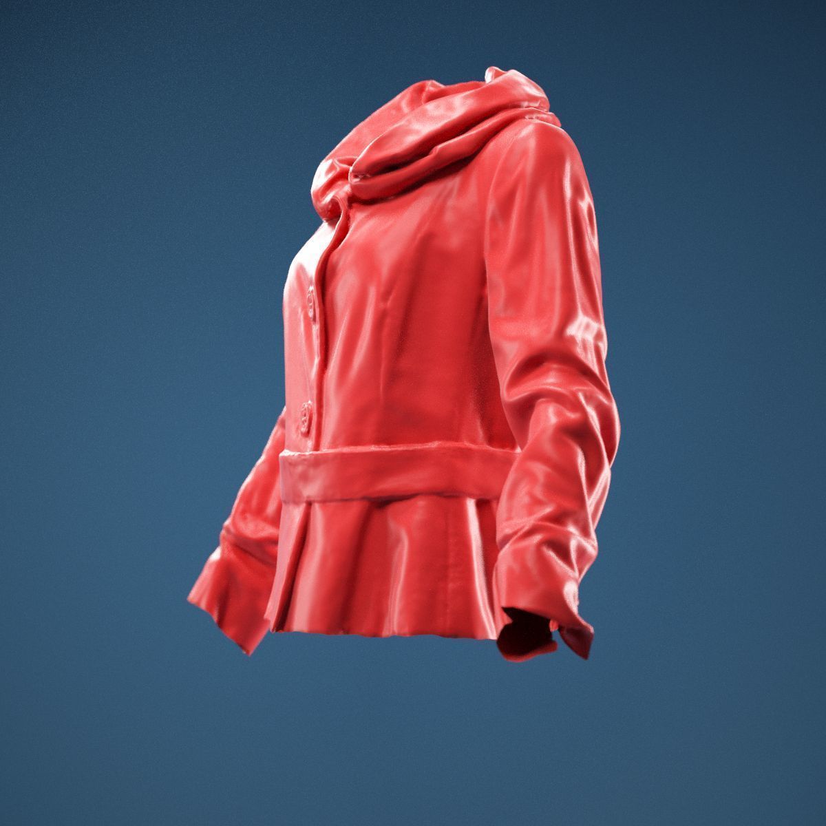 Gold Jacket Belt 3D model_10