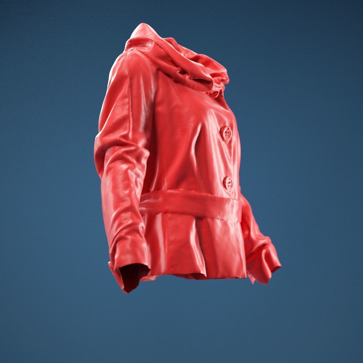 Gold Jacket Belt 3D model_2