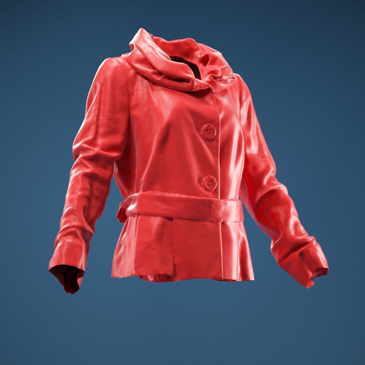 Gold Jacket Belt 3D model_1