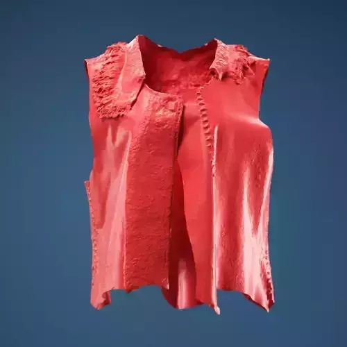 Cow Leather Jacket 3D model