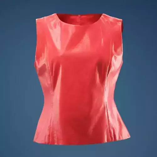 Black Leather Mini Jacket 3D model