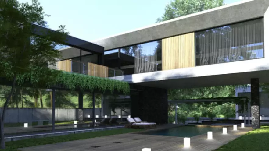Modern house 3D model_0