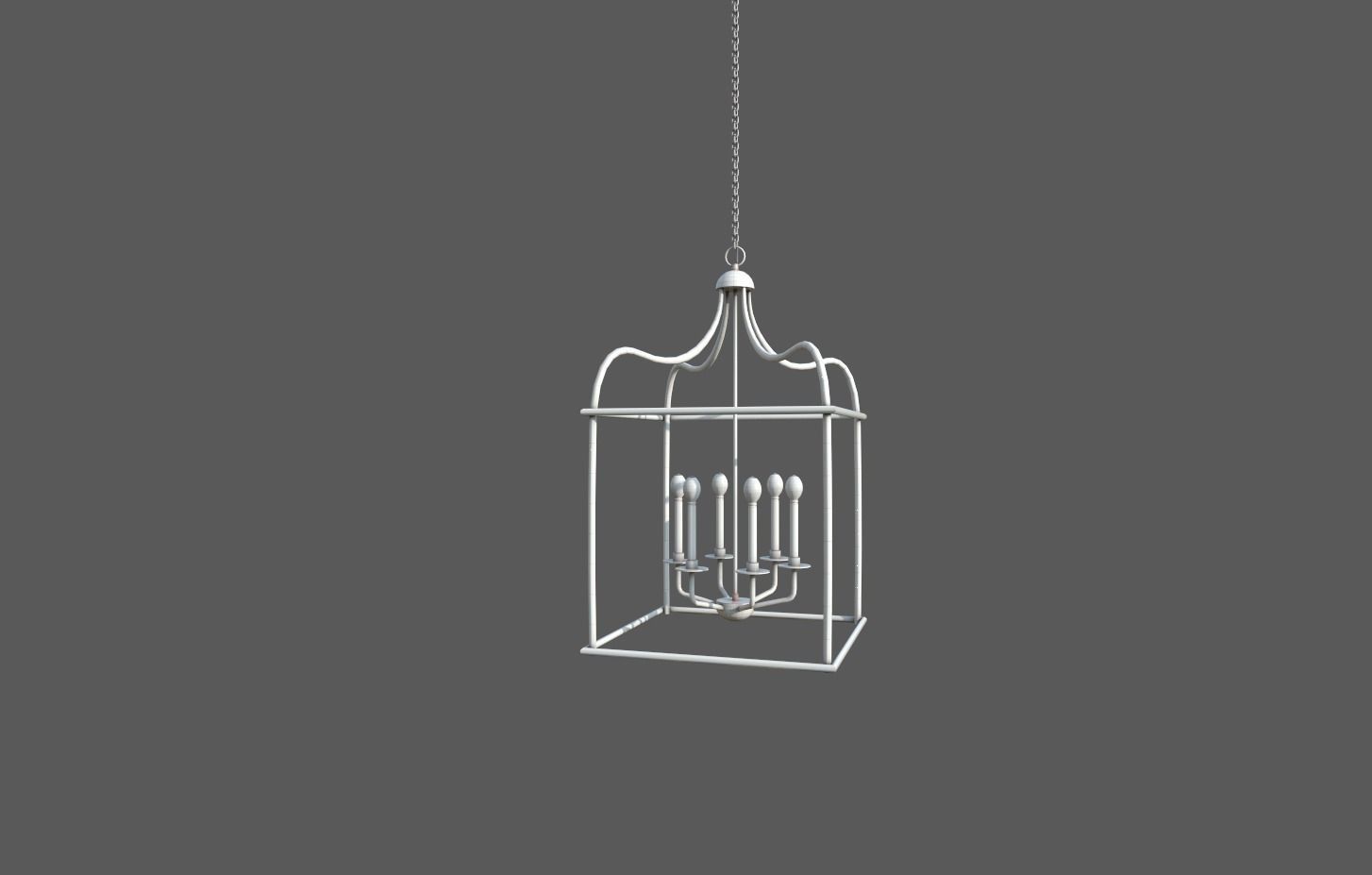 Modern Chandelier vintage Low-poly 3D model_1