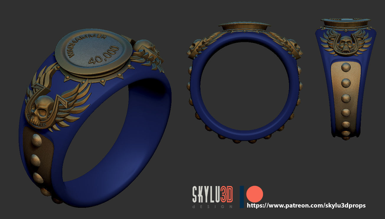 SPACEMARINE RING DESIGN 3D print model