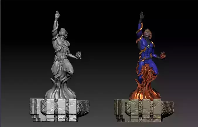 Fantastic 4 Jhonny Human Tourch  Davide Barba from  discord 3D print model