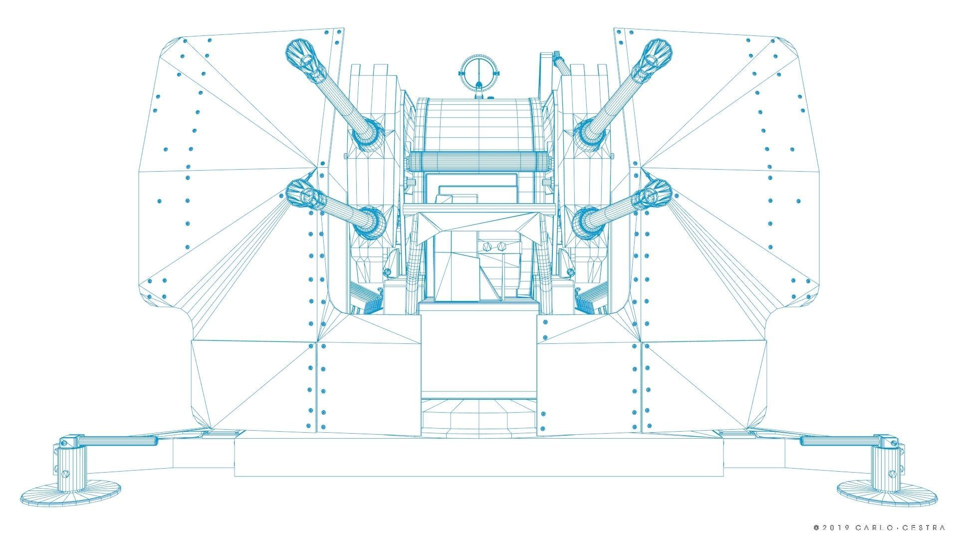 German 20mm Flak 38 Vierling Low-poly 3D model_40