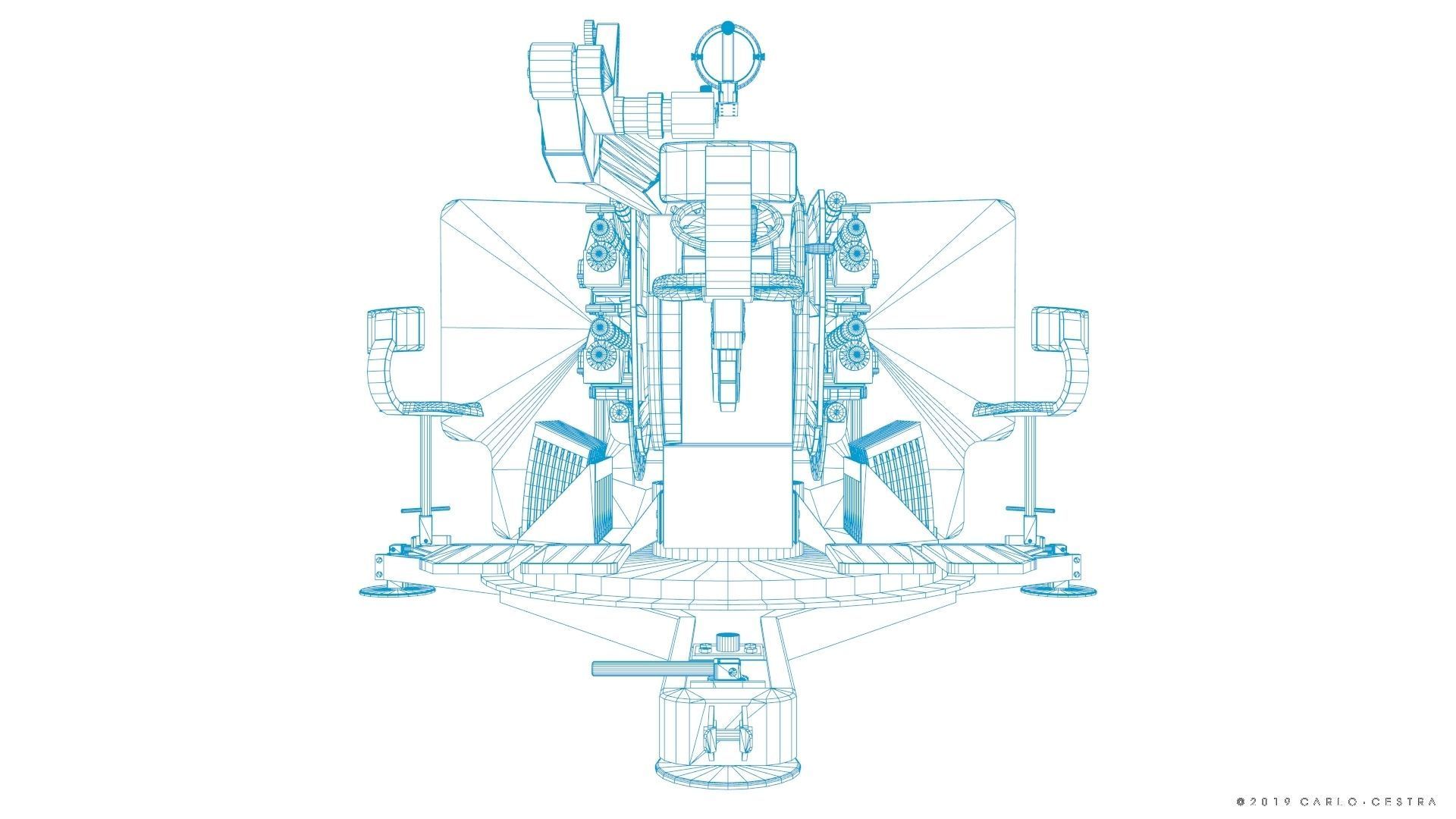 German 20mm Flak 38 Vierling Low-poly 3D model_38