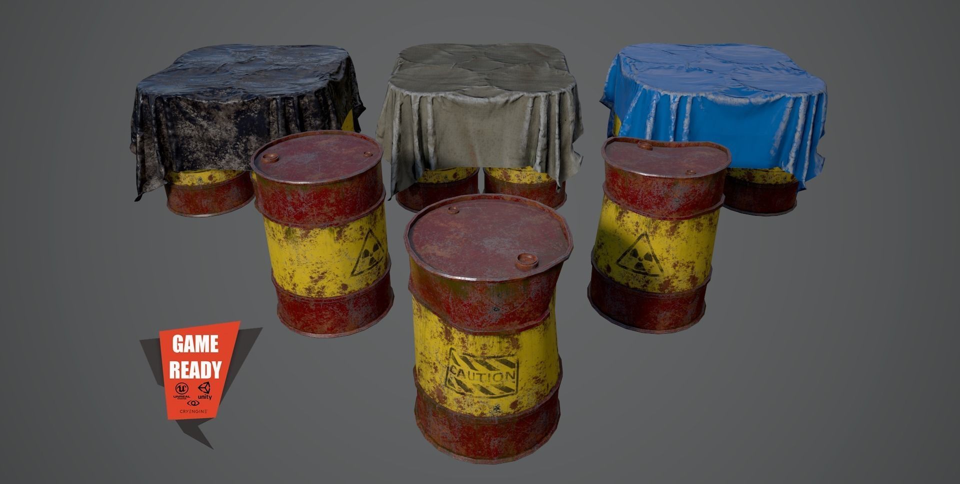 3D model BARRELS OIL Game Ready LowPoly VR / AR / low-poly | CGTrader
