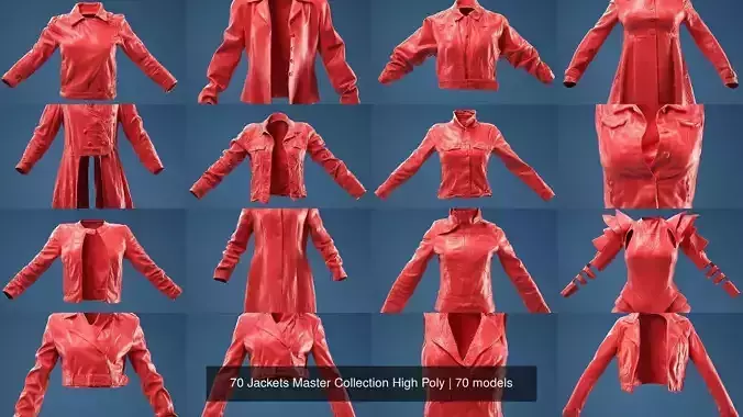 70 Jackets Master Collection High Poly 