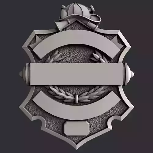 3d STL models for CNC router badge B7