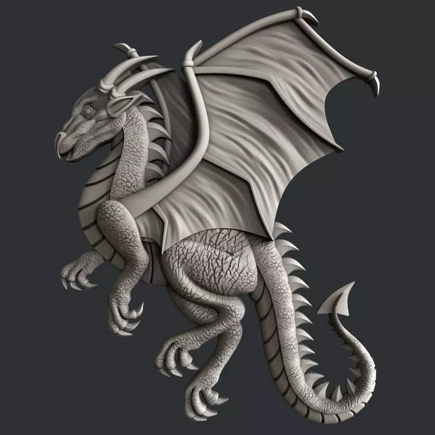 3d STL models for CNC router Dragon 3D model_0