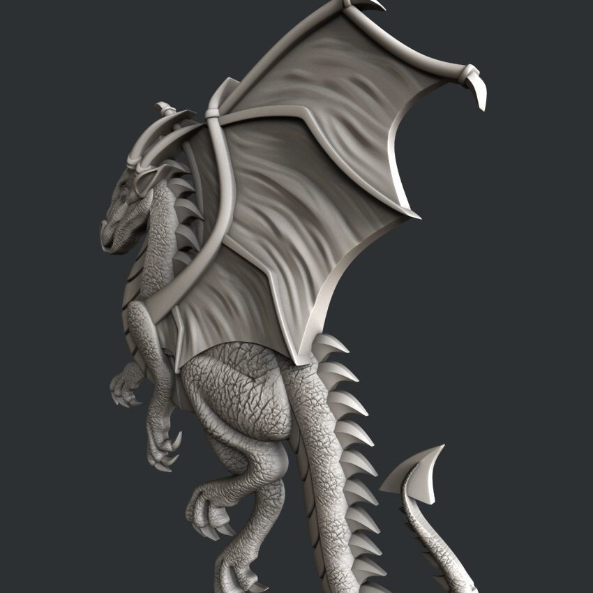 3d STL models for CNC router Dragon 3D model_2