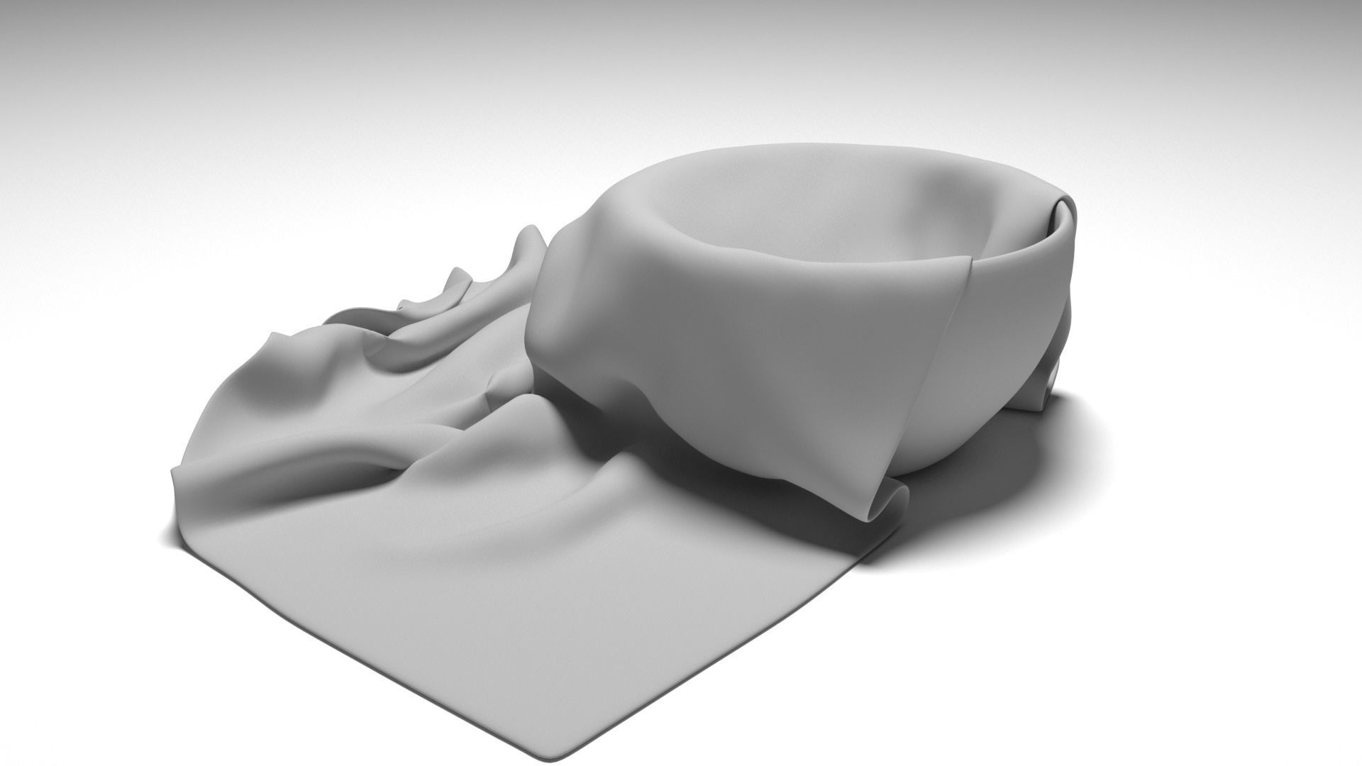 Dekor Cup with Fabric - no texture 3D model_31