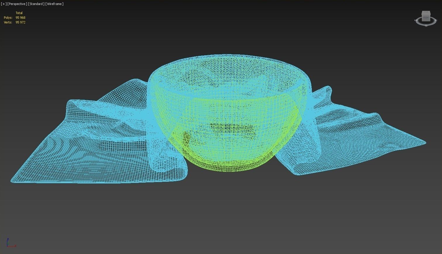 Dekor Cup with Fabric - no texture 3D model_41