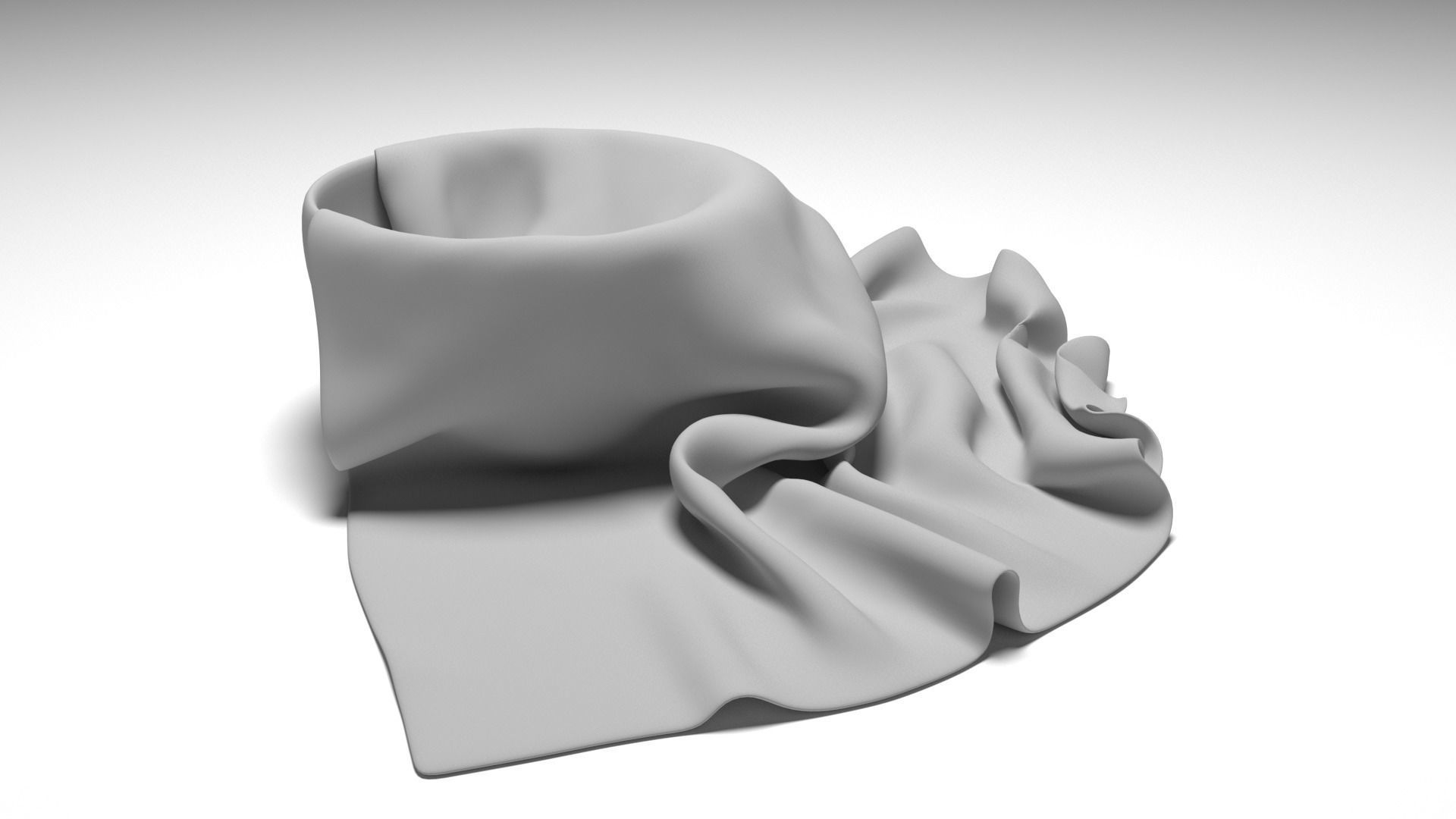 Dekor Cup with Fabric - no texture 3D model_10