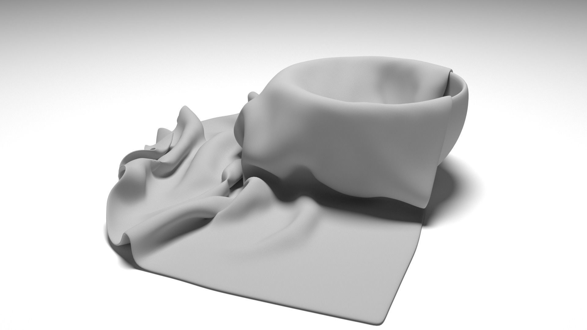 Dekor Cup with Fabric - no texture 3D model_29