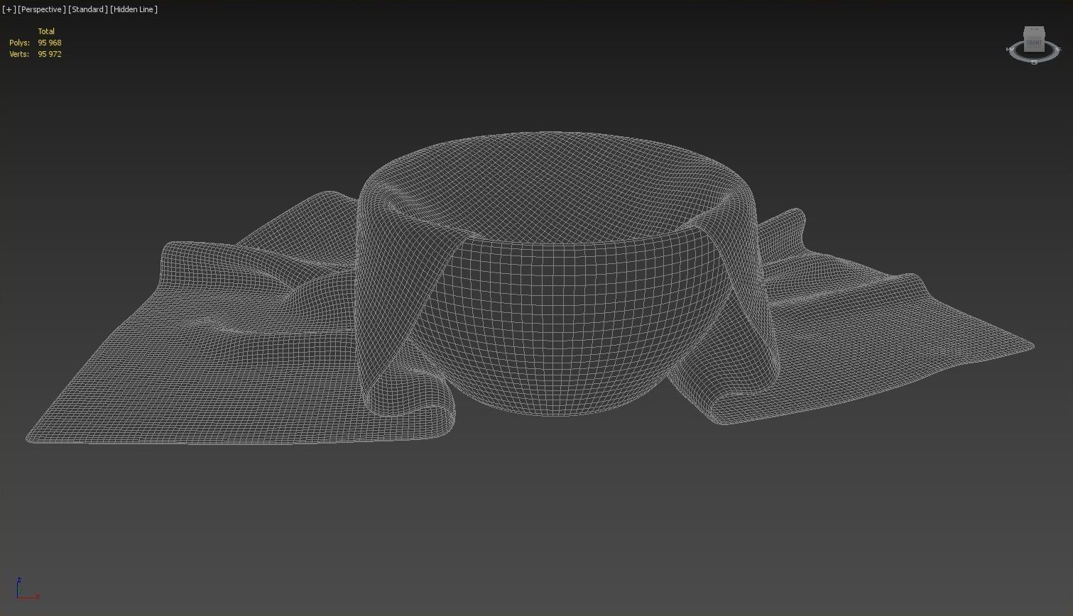 Dekor Cup with Fabric - no texture 3D model_40