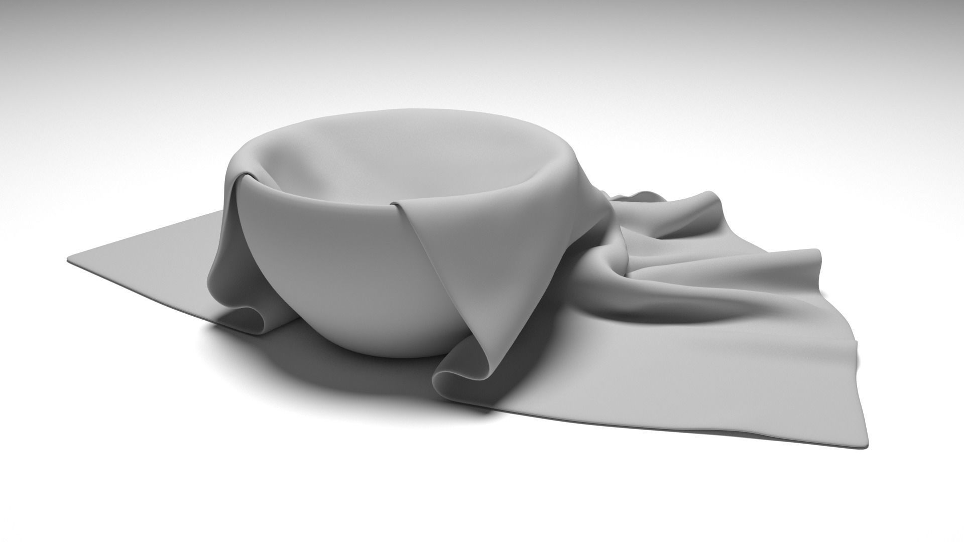 Dekor Cup with Fabric - no texture 3D model_4