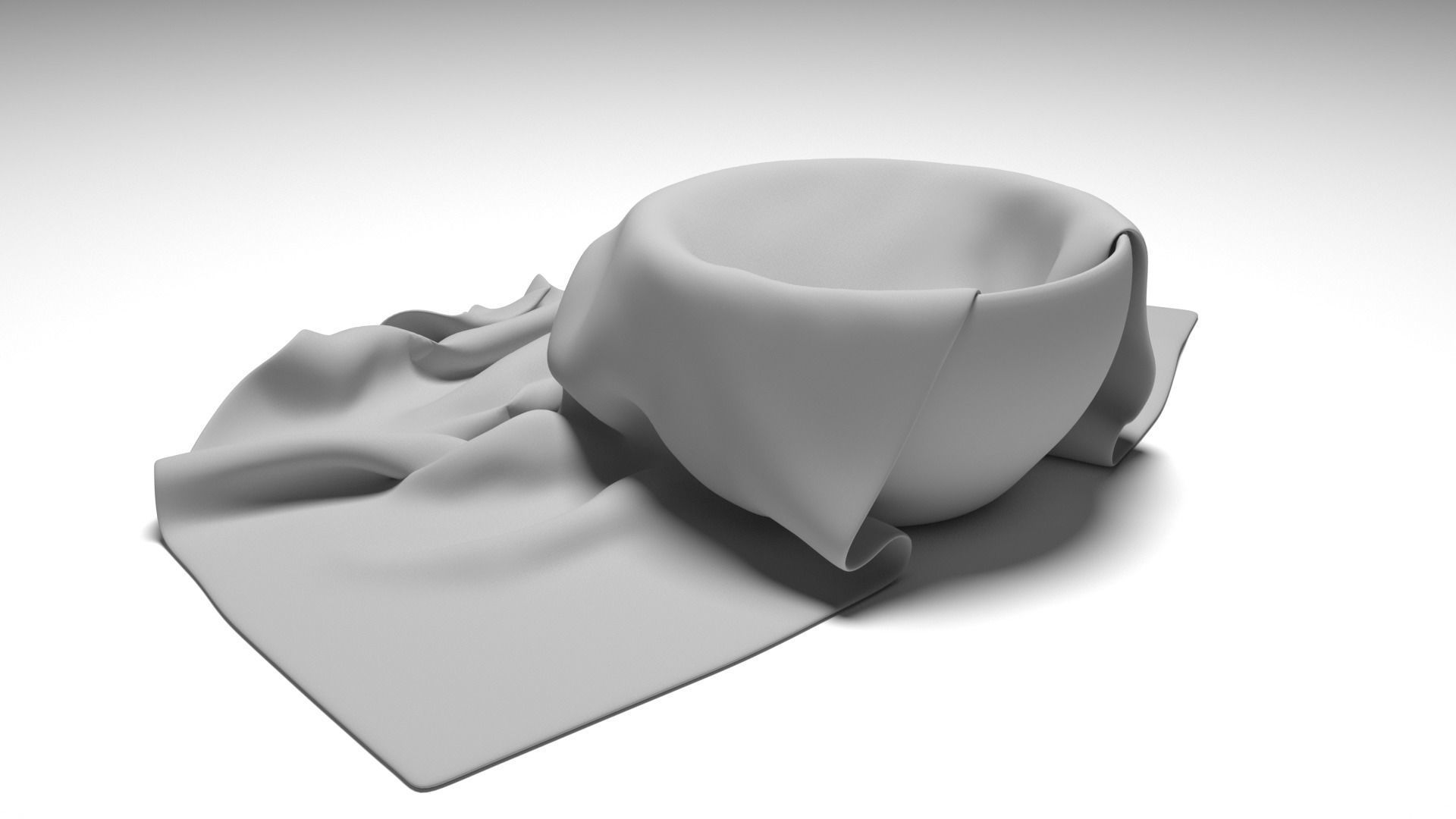 Dekor Cup with Fabric - no texture 3D model_32