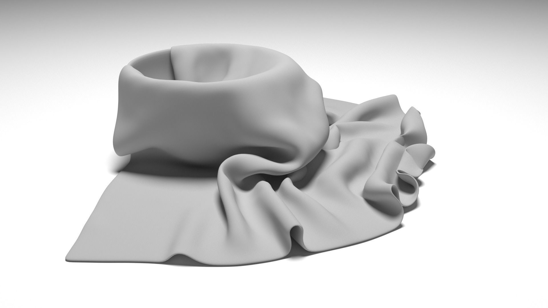 Dekor Cup with Fabric - no texture 3D model_12