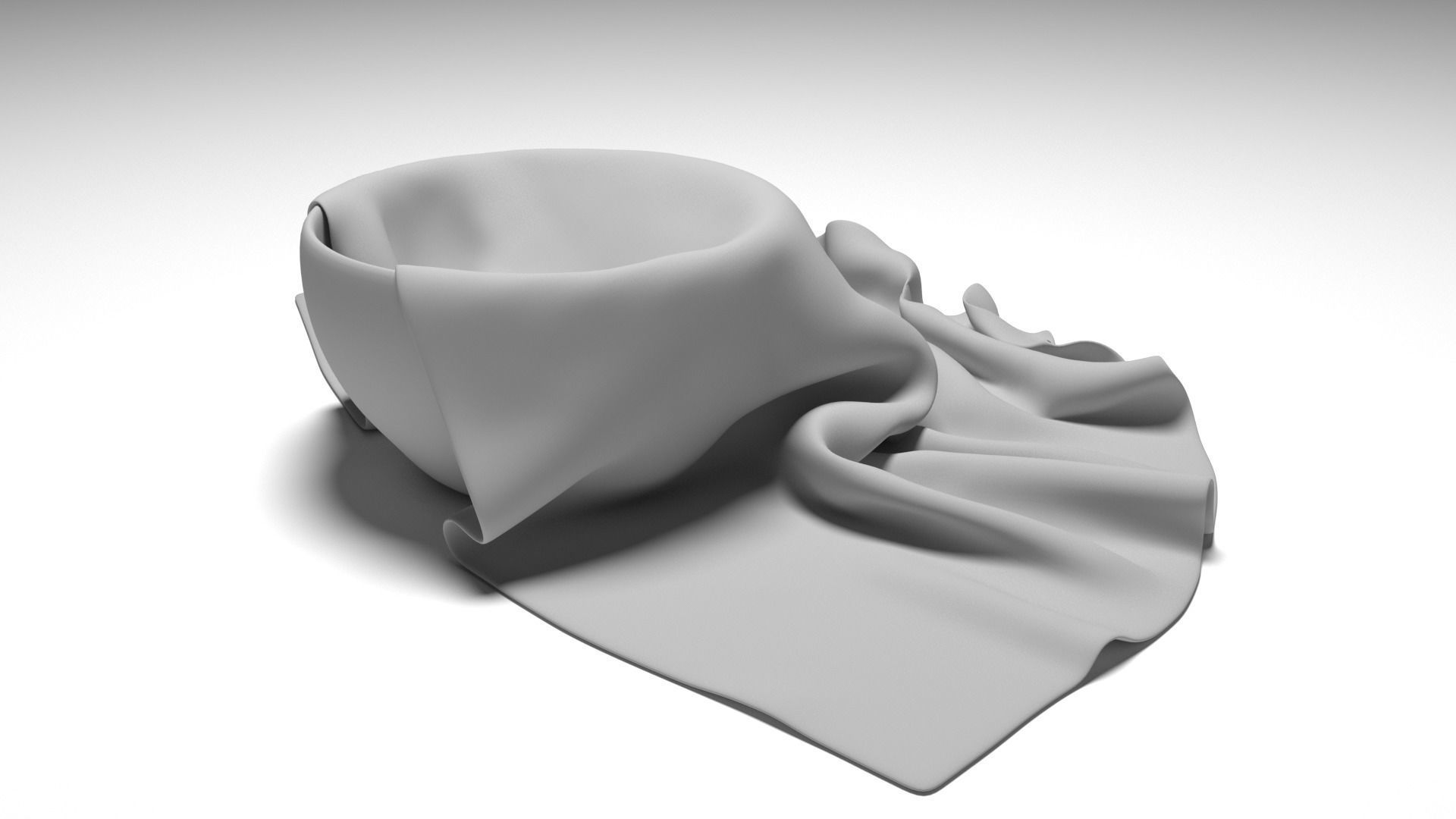 Dekor Cup with Fabric - no texture 3D model_7