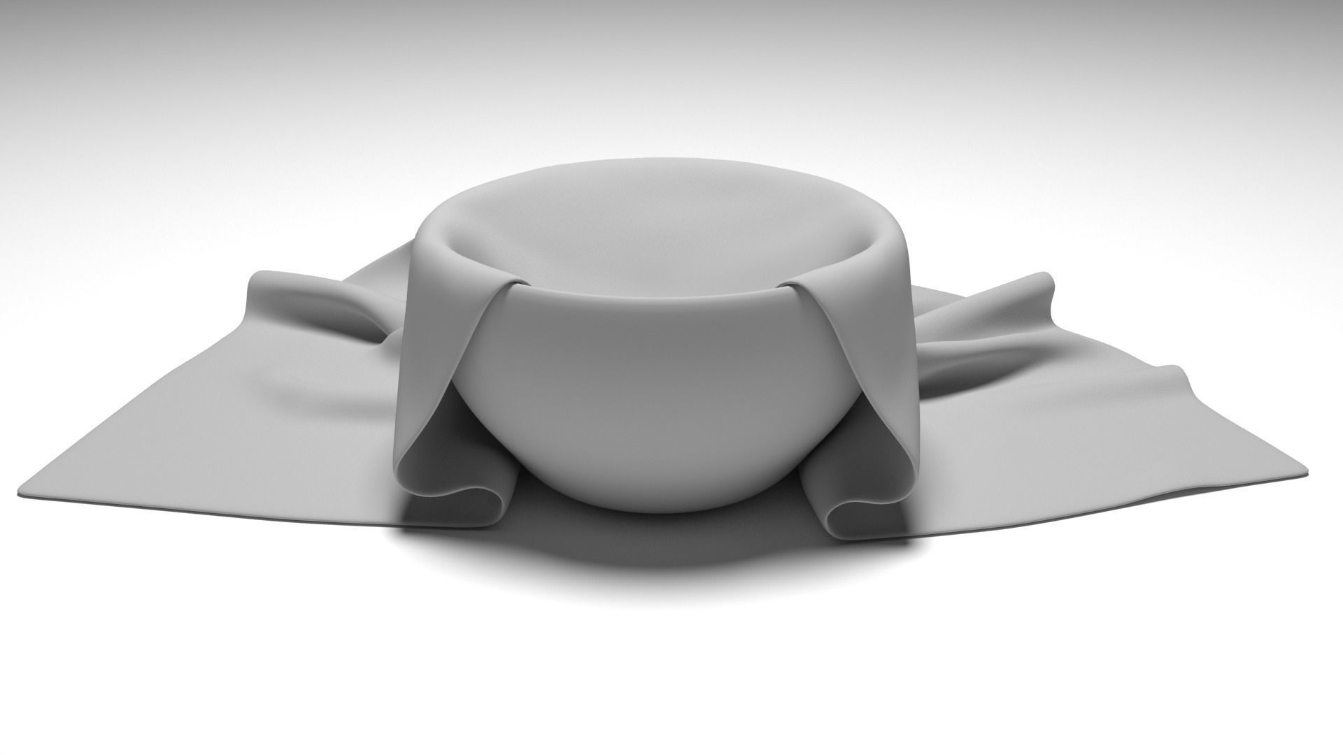 Dekor Cup with Fabric - no texture 3D model_1