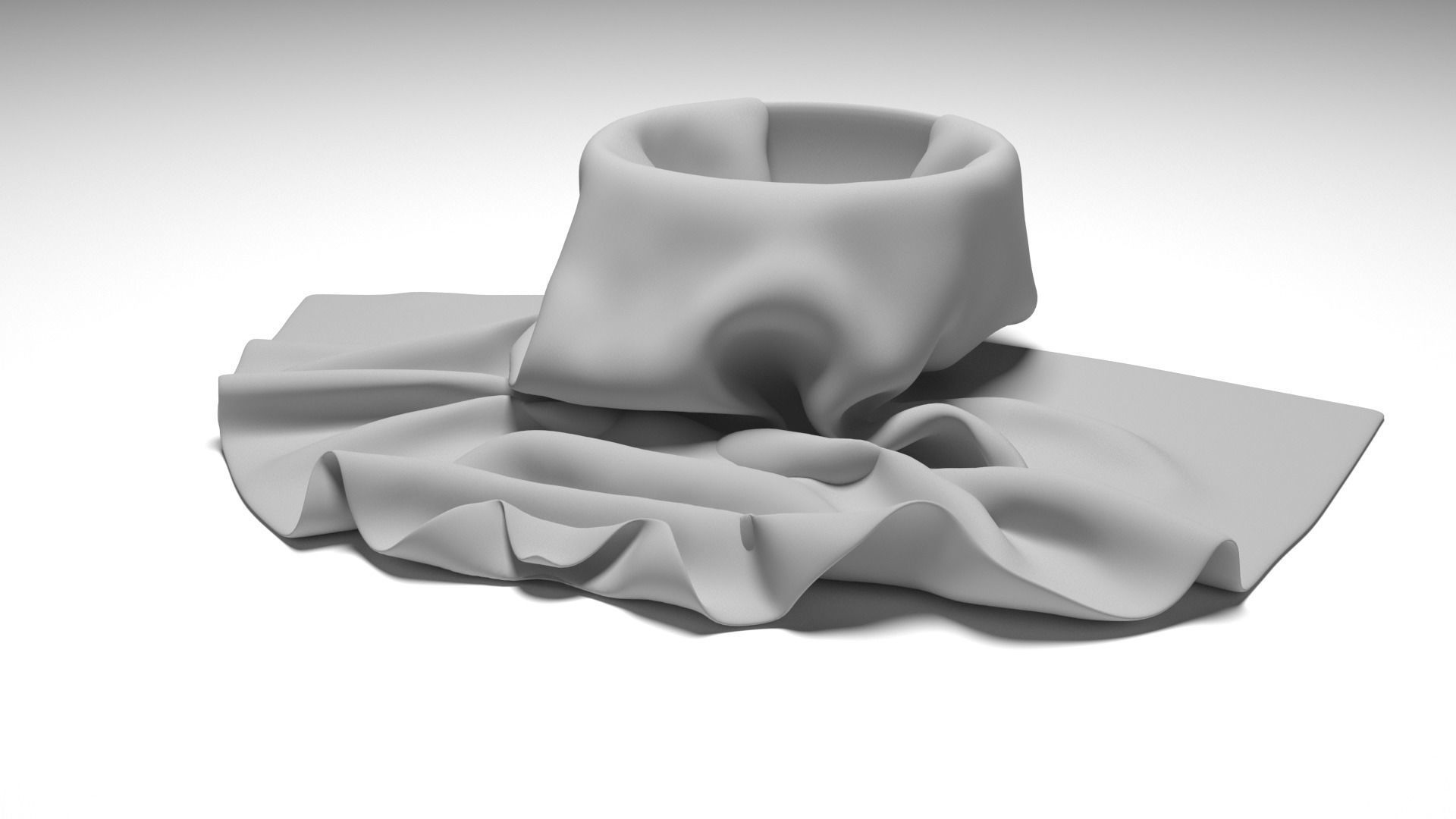 Dekor Cup with Fabric - no texture 3D model_21