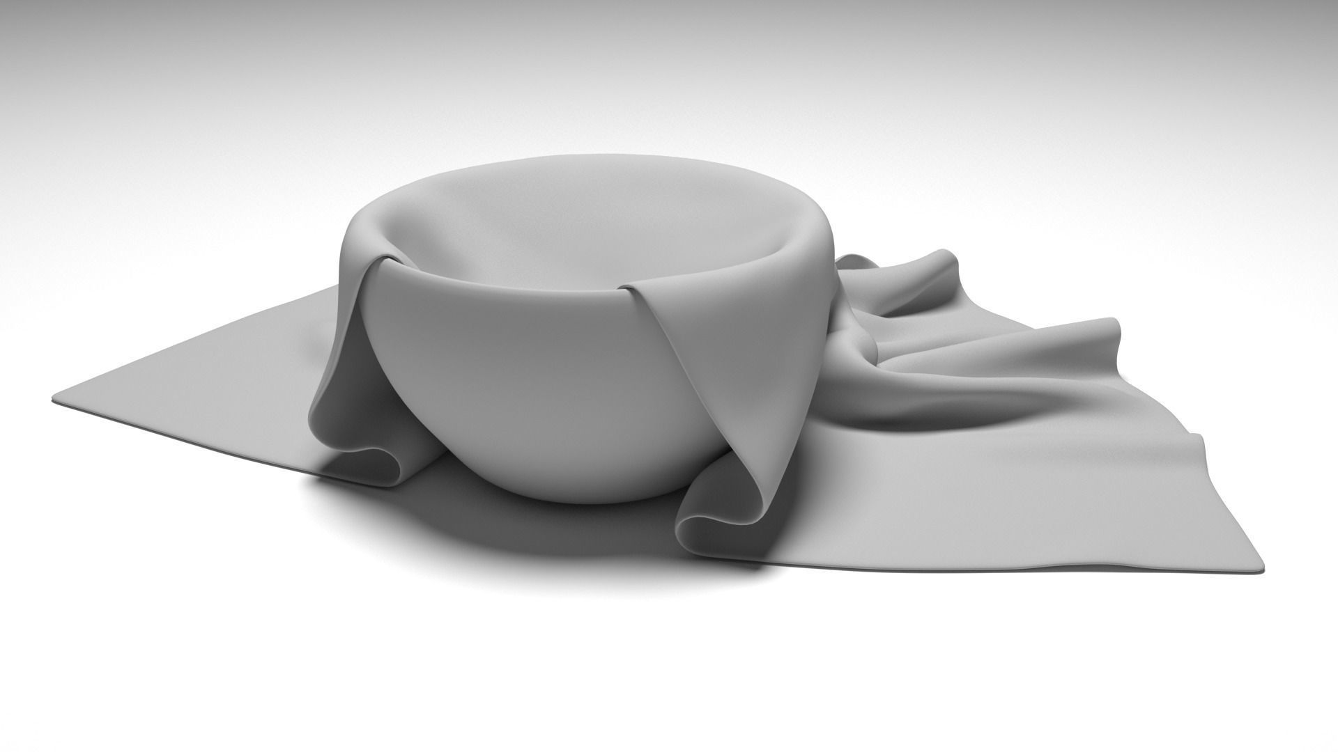 Dekor Cup with Fabric - no texture 3D model_3