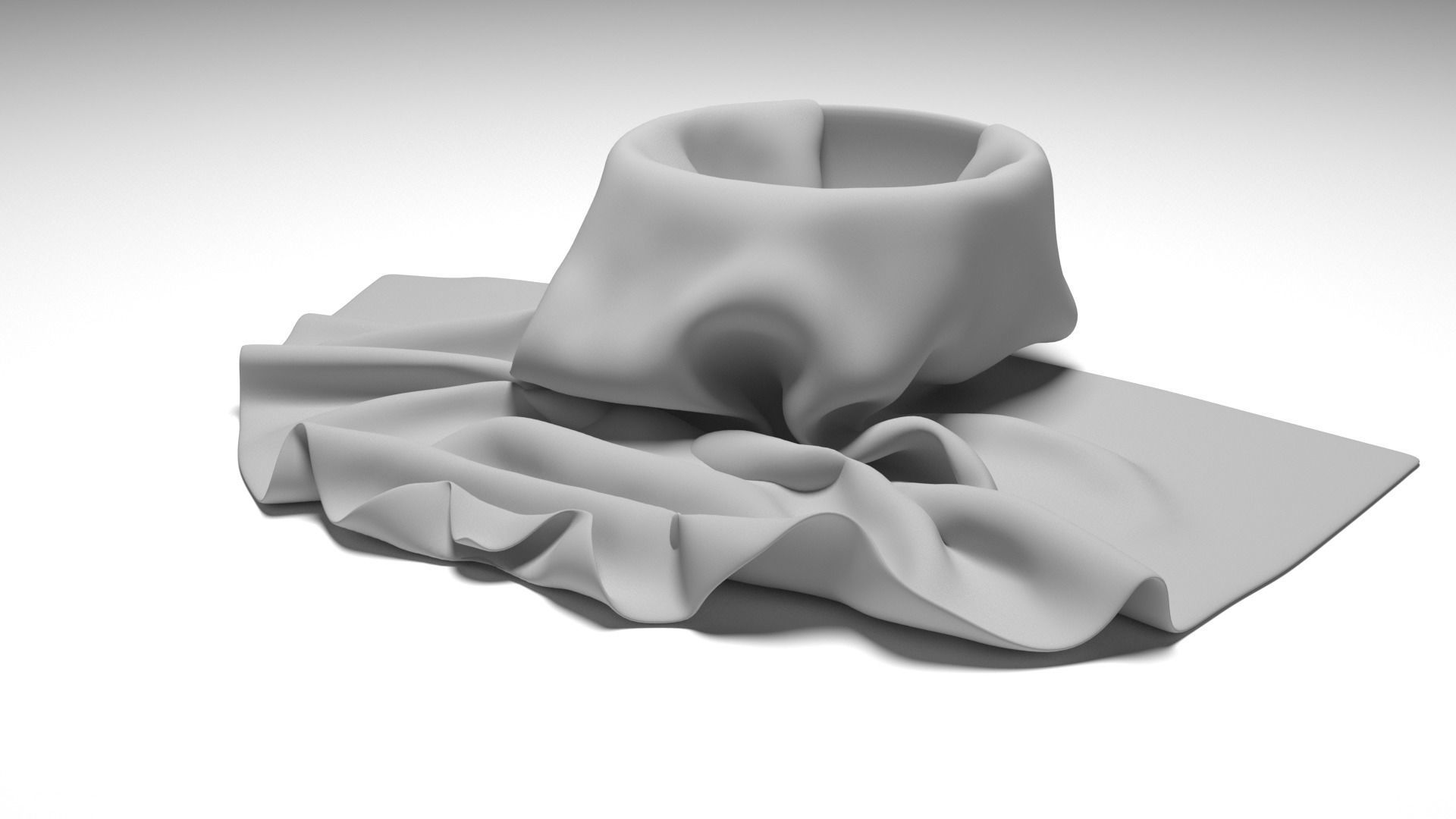 Dekor Cup with Fabric - no texture 3D model_22