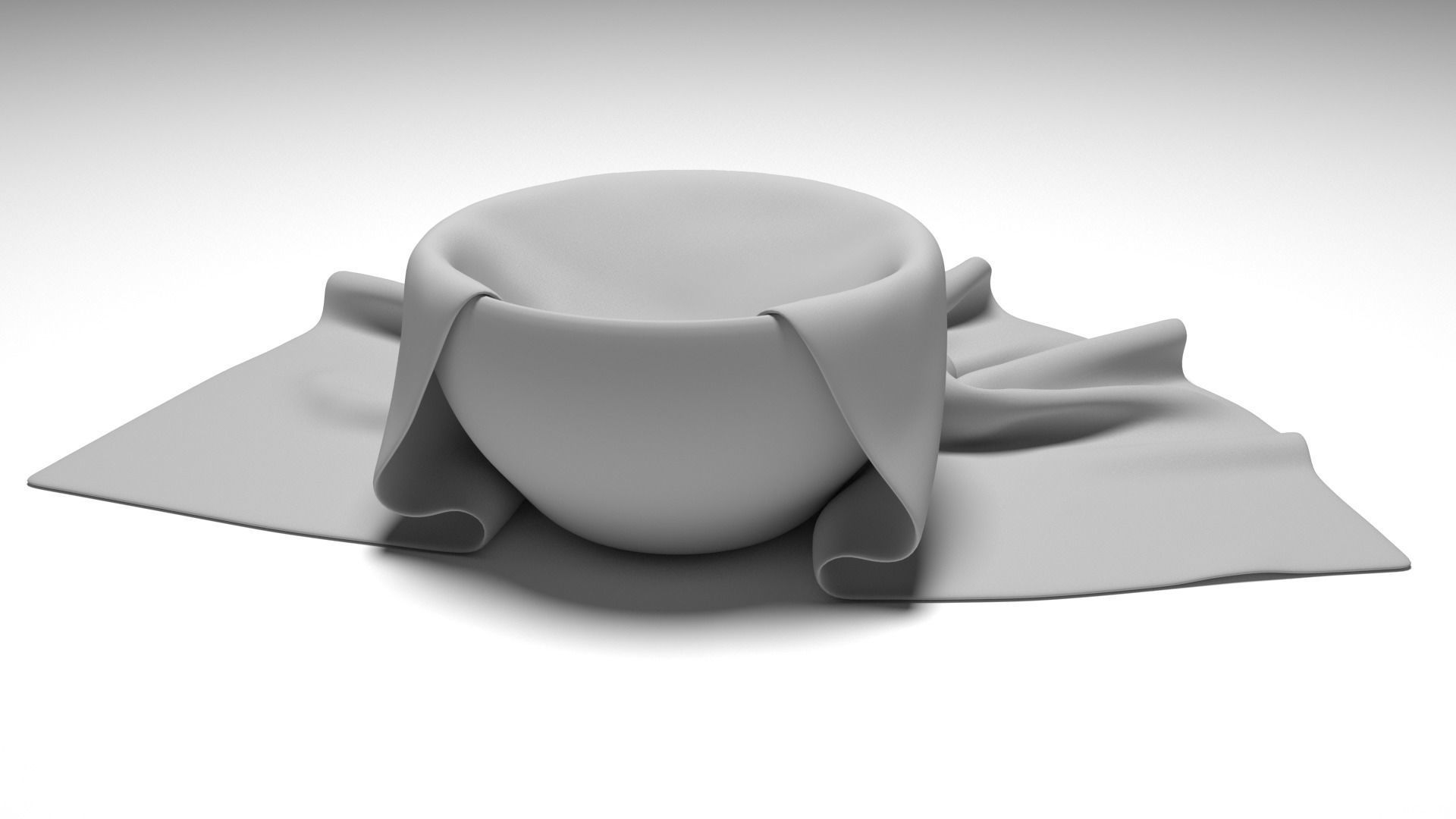 Dekor Cup with Fabric - no texture 3D model_2