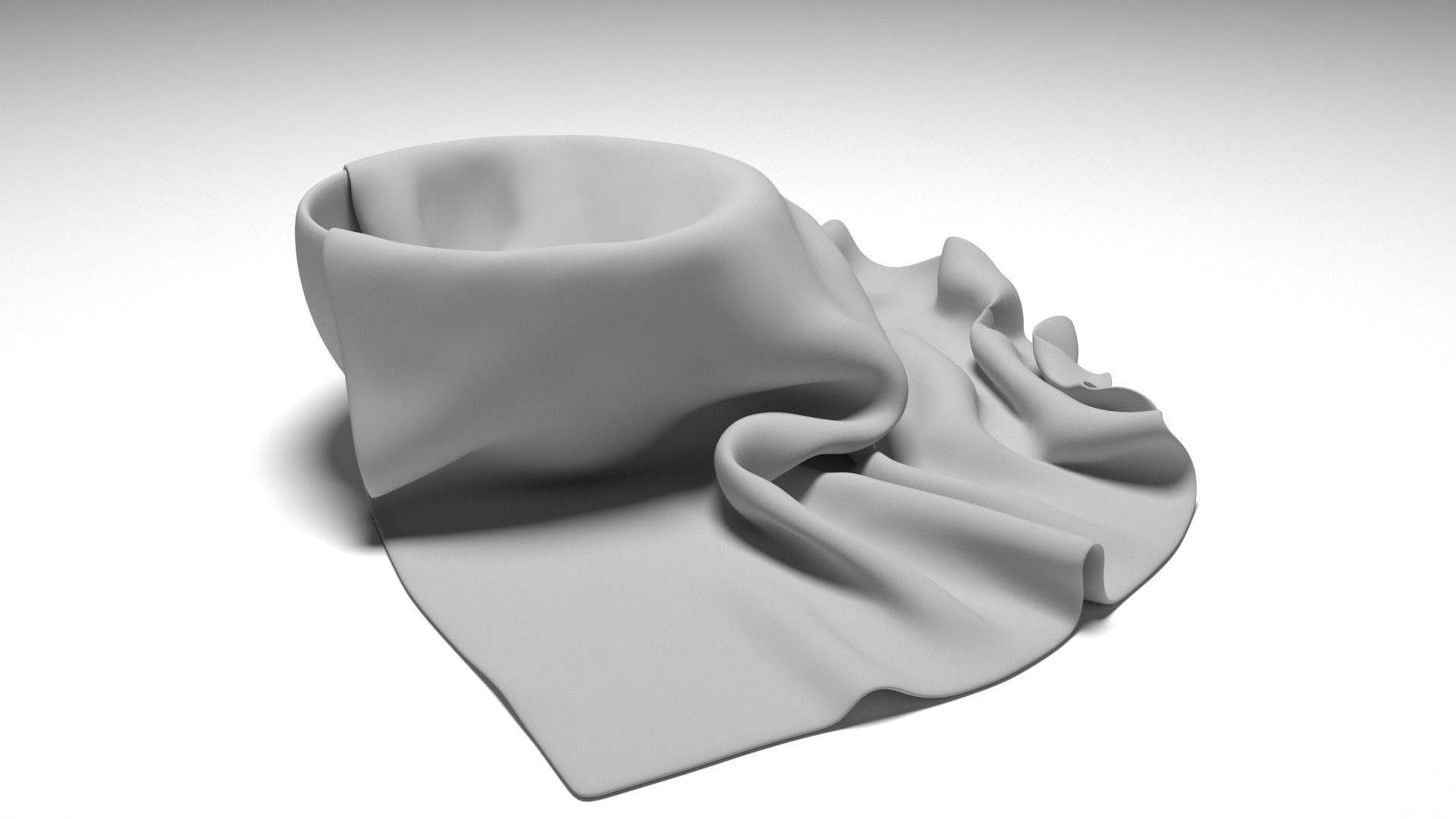 Dekor Cup with Fabric - no texture 3D model_9