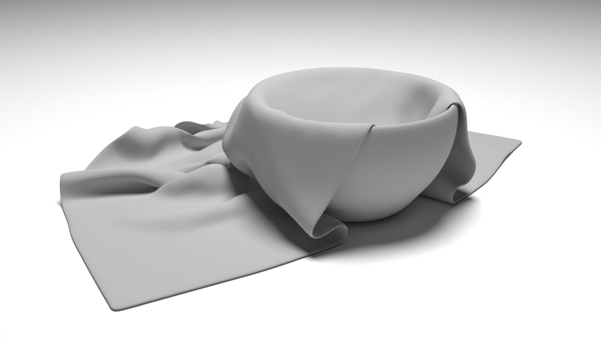 Dekor Cup with Fabric - no texture 3D model_33