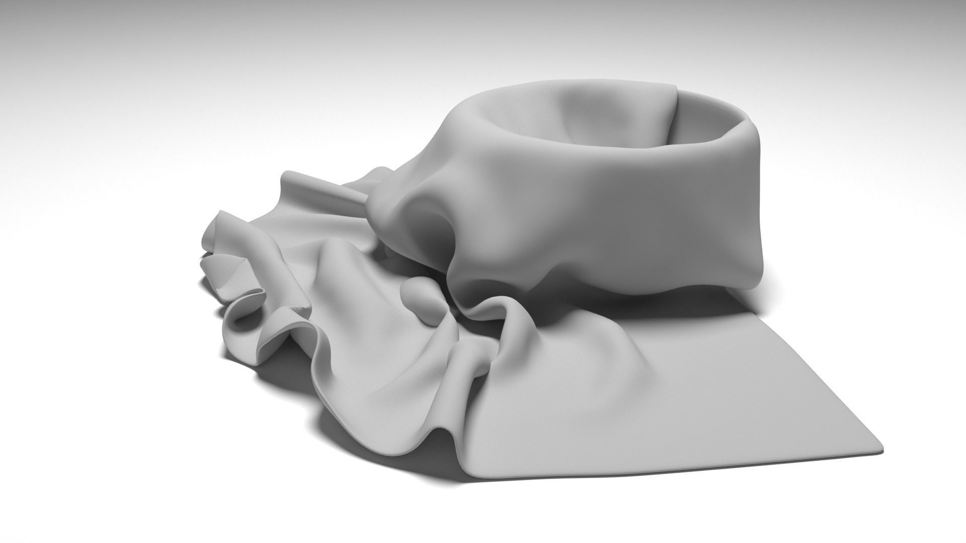 Dekor Cup with Fabric - no texture 3D model_26