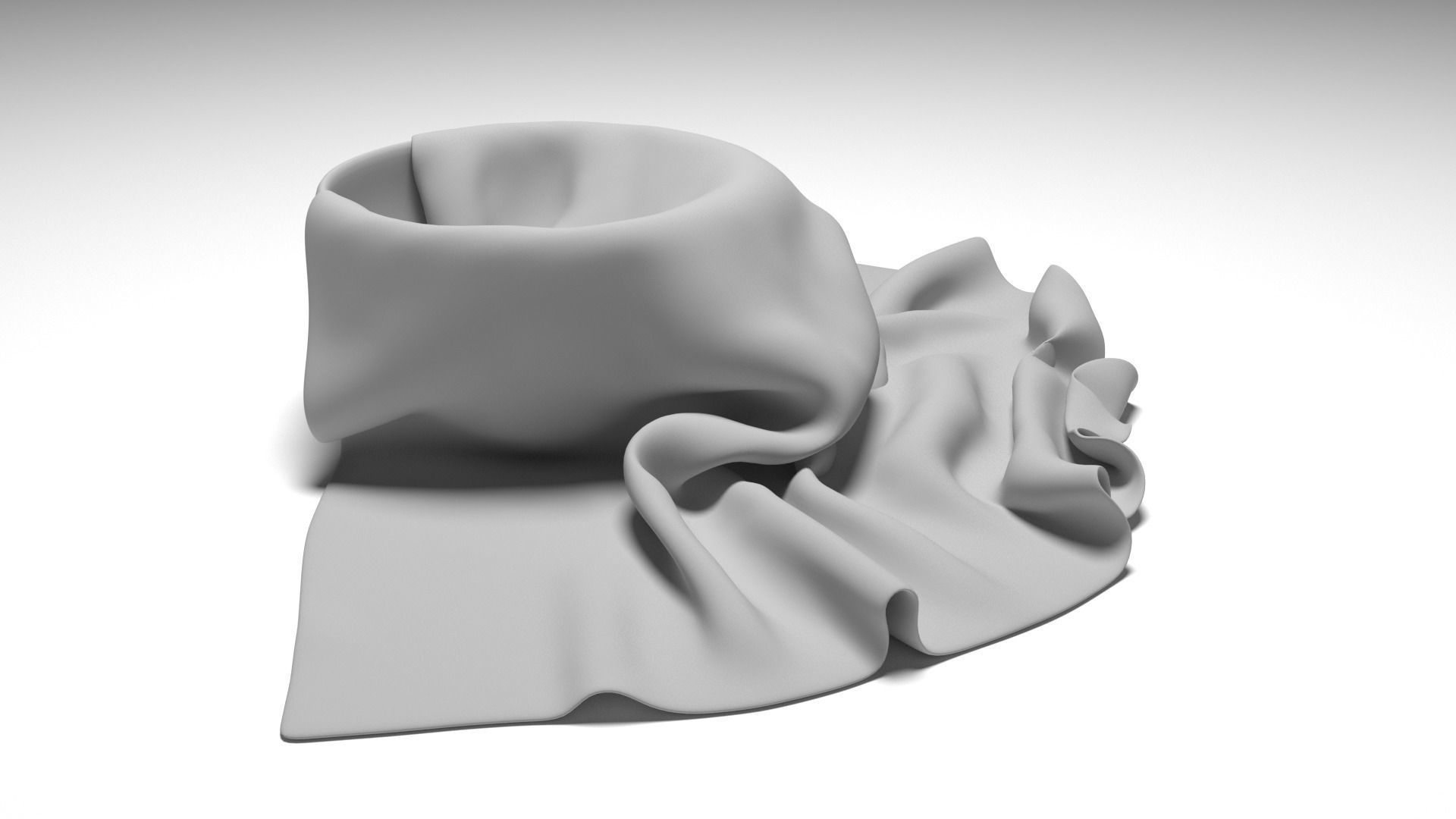 Dekor Cup with Fabric - no texture 3D model_11