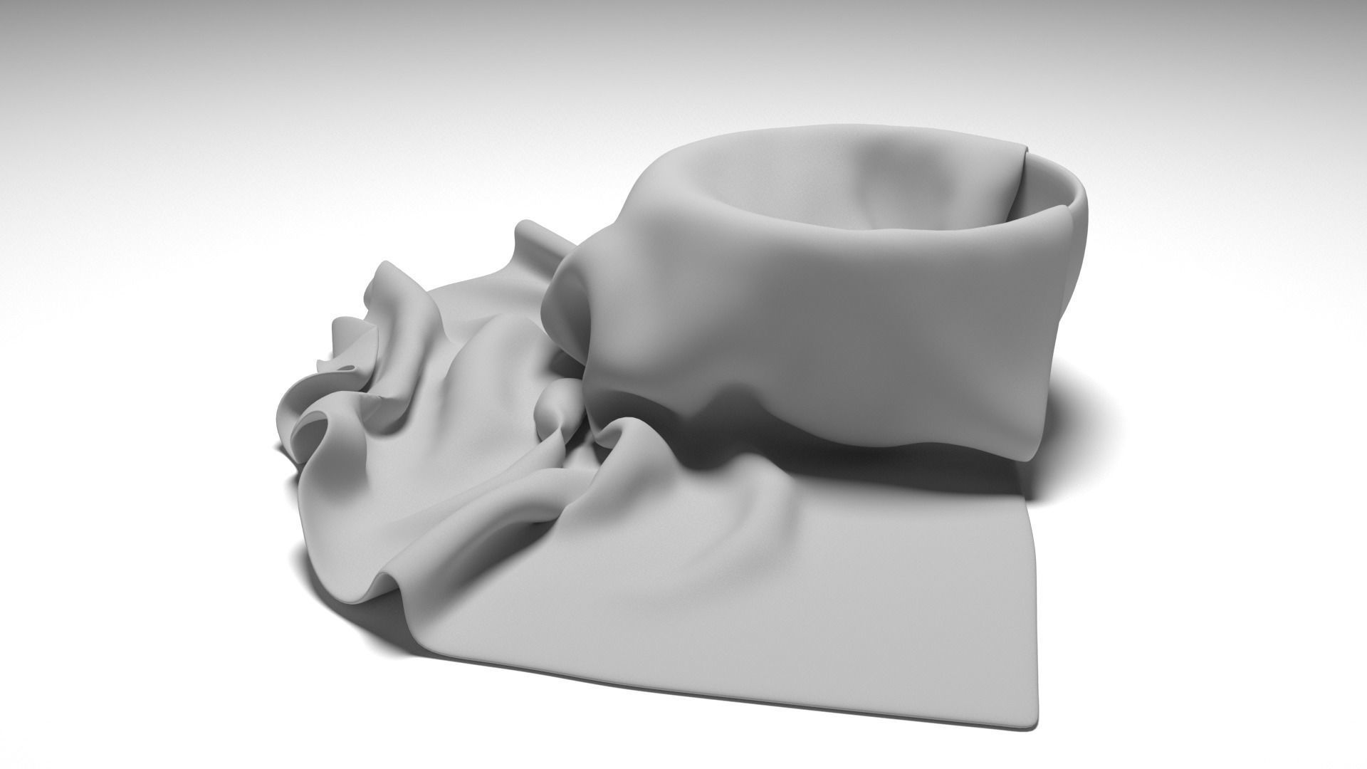 Dekor Cup with Fabric - no texture 3D model_28