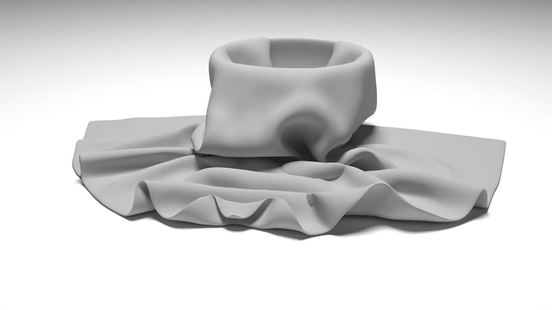Dekor Cup with Fabric - no texture 3D model_20