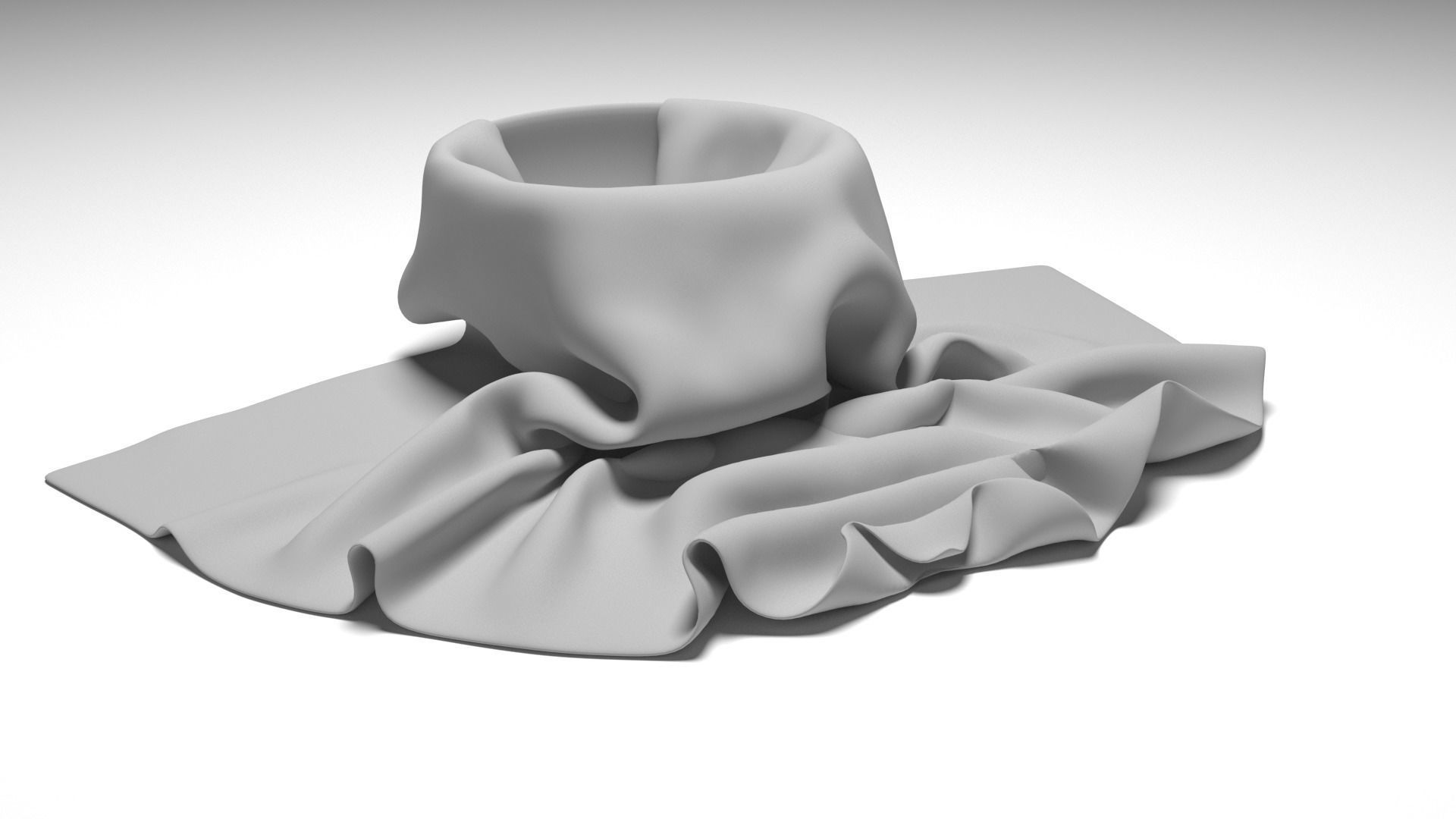 Dekor Cup with Fabric - no texture 3D model_16