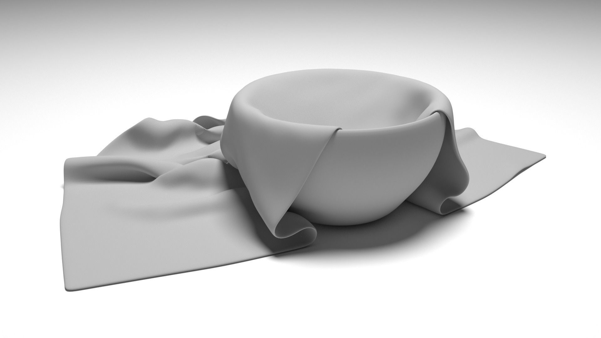 Dekor Cup with Fabric - no texture 3D model_34