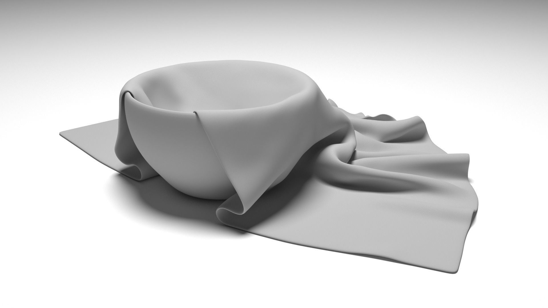 Dekor Cup with Fabric - no texture 3D model_5