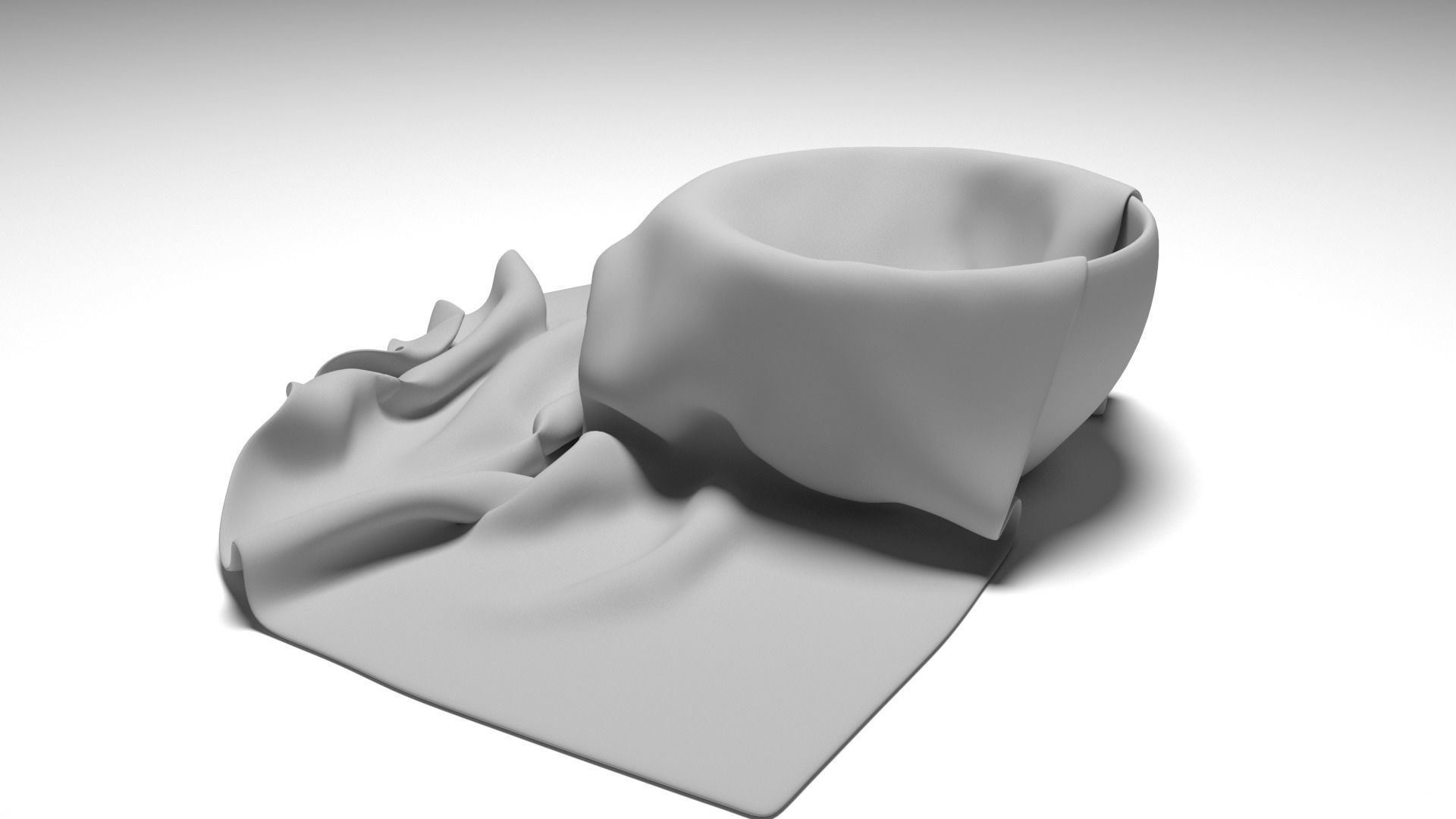 Dekor Cup with Fabric - no texture 3D model_30