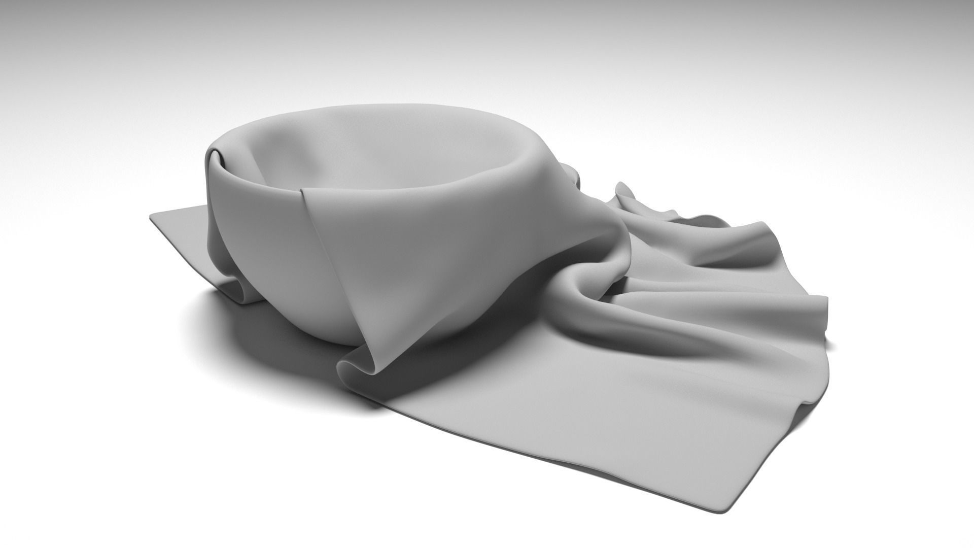 Dekor Cup with Fabric - no texture 3D model_6