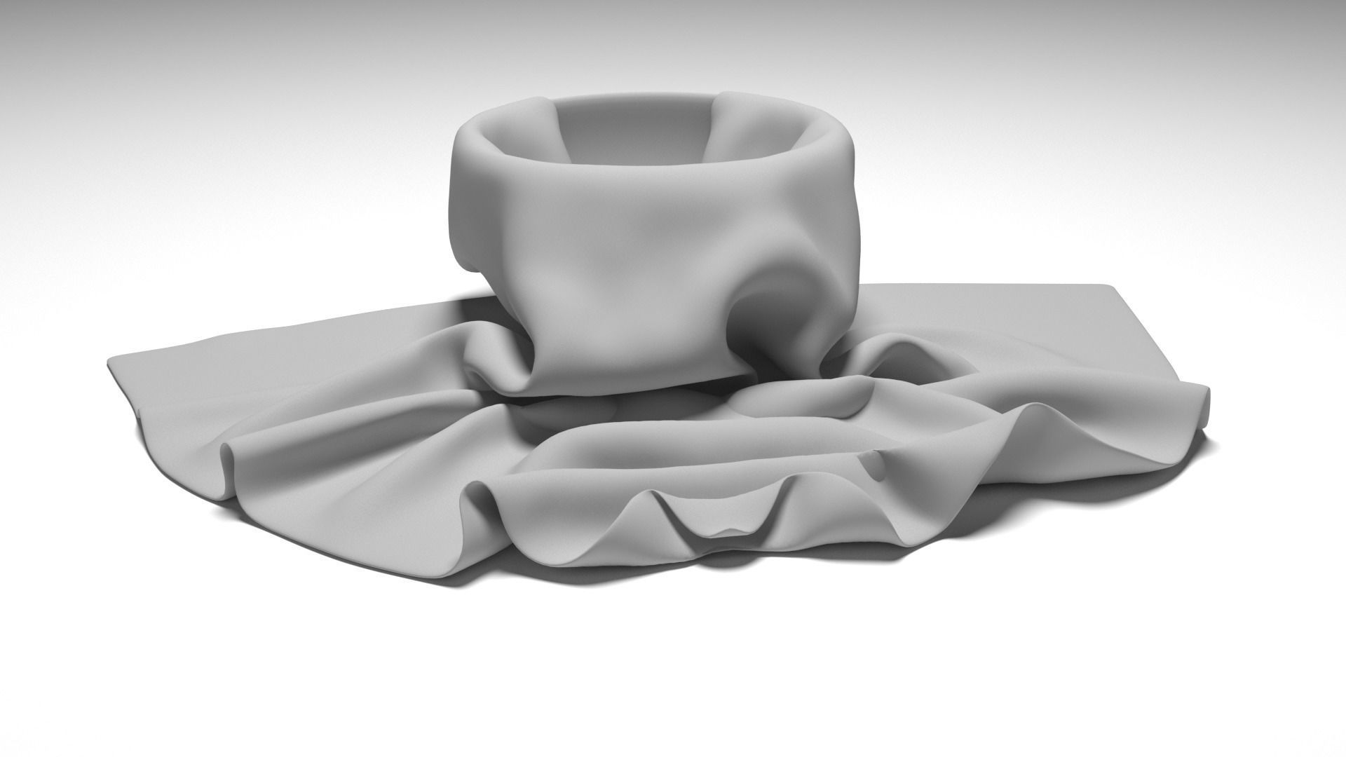 Dekor Cup with Fabric - no texture 3D model_18