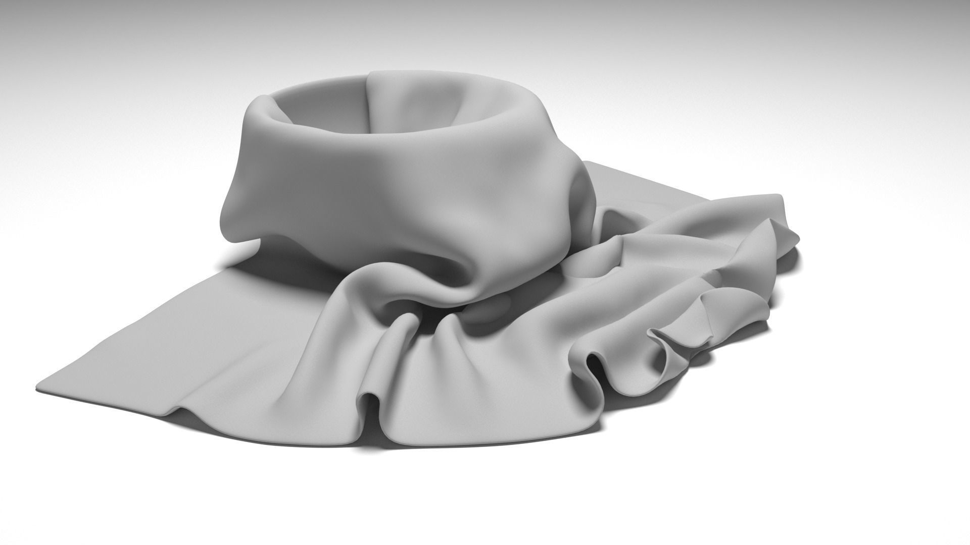 Dekor Cup with Fabric - no texture 3D model_14