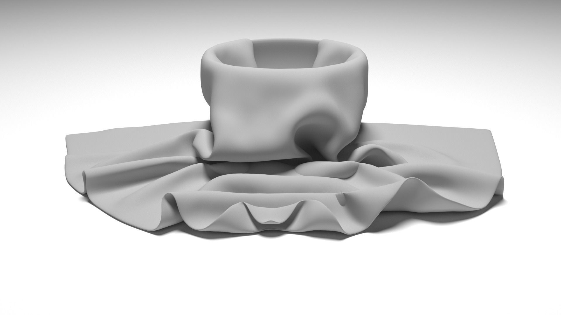 Dekor Cup with Fabric - no texture 3D model_19