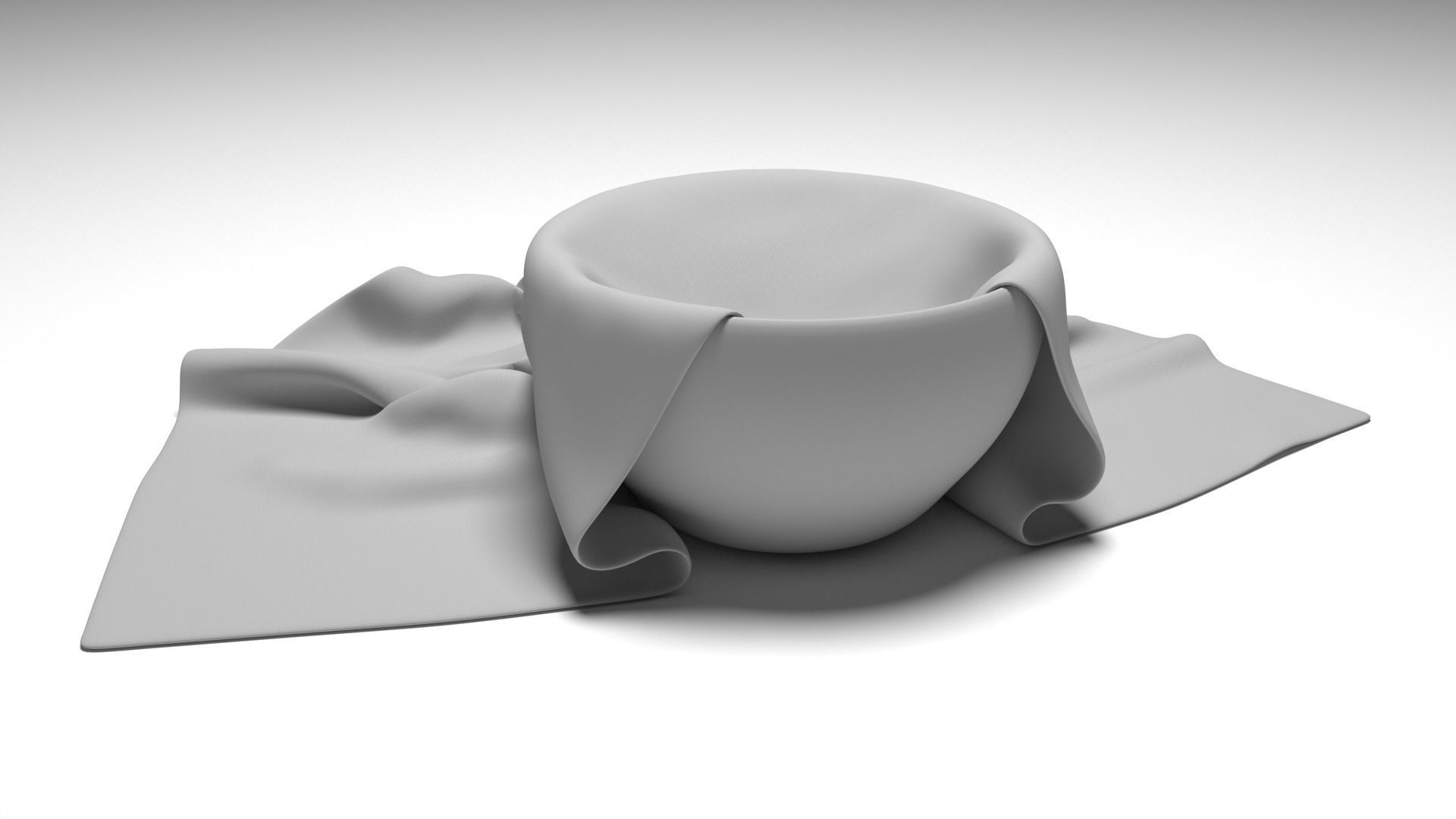 Dekor Cup with Fabric - no texture 3D model_35