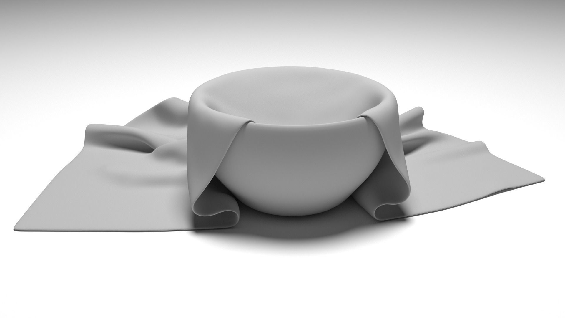 Dekor Cup with Fabric - no texture 3D model_36