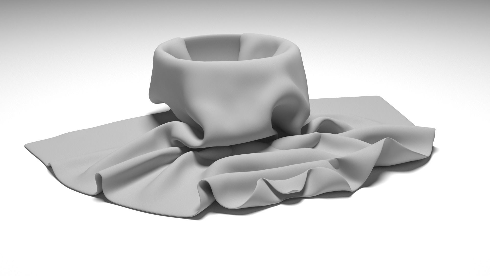 Dekor Cup with Fabric - no texture 3D model_17